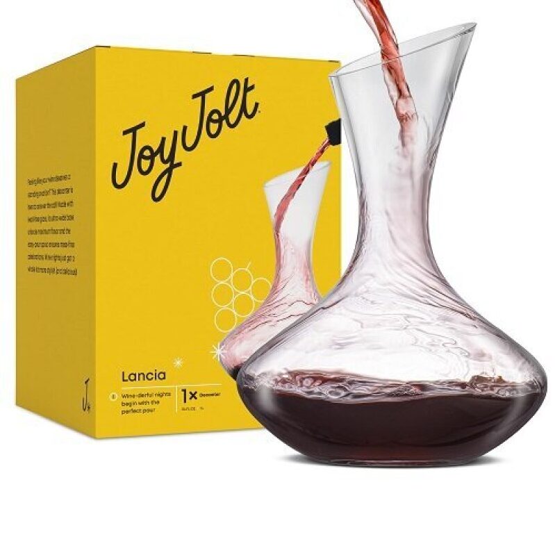 Affordable JoyJolt Lancia Hand-Blown Crystal Wine Decanter at $24.78
