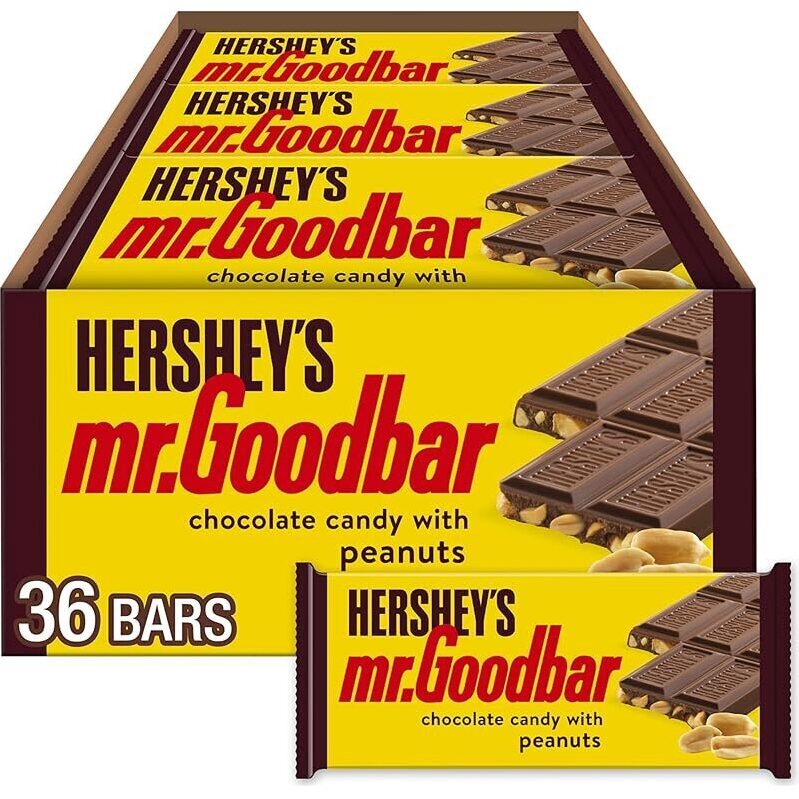Bulk Pack of 36 Hershey's Mr. Goodbar Chocolate with Peanuts Candy Bars