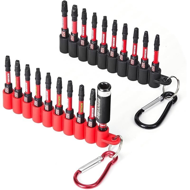 Geinxurn Impact Square Screwdriver Bits Set - 20 Pieces with Bit Holder