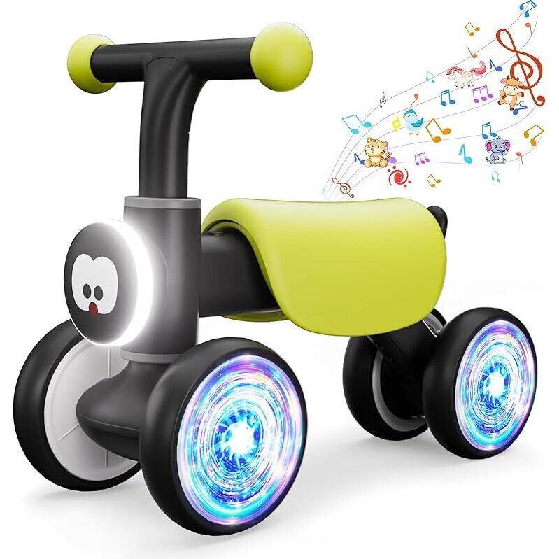 Colorful Glow Wheel Toddler Balance Bike - Fun and Safe Ride for Little Explorers