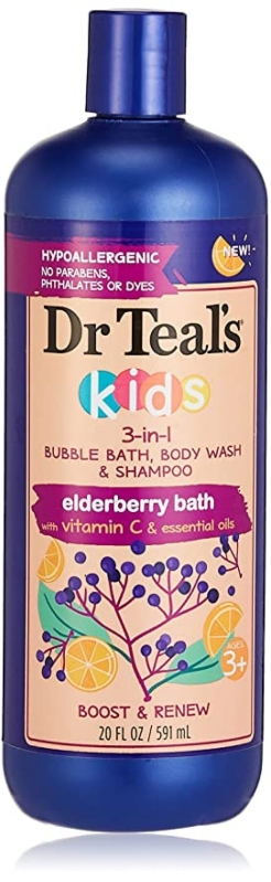 Dr Teal's Kids 3-in-1 Elderberry Bubble Bath, Body Wash & Shampoo - $3.28
