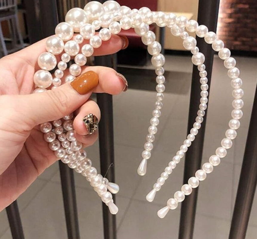 Elegant White Faux Pearl Hair Accessories - 3 Piece Set
