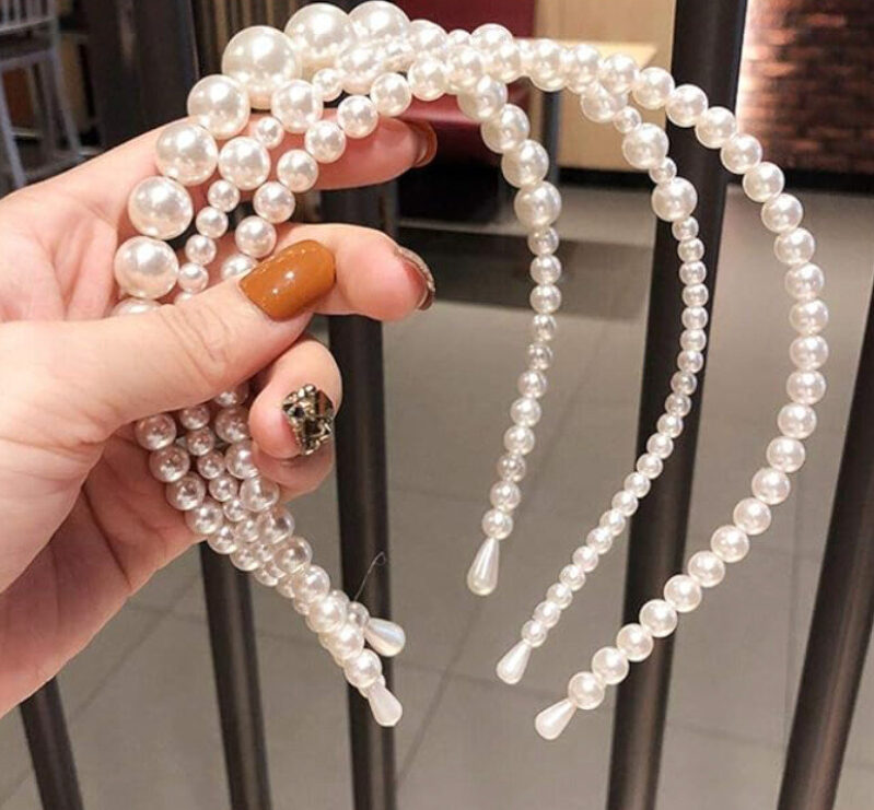 Elegant White Faux Pearl Hair Accessories - 3 Piece Set