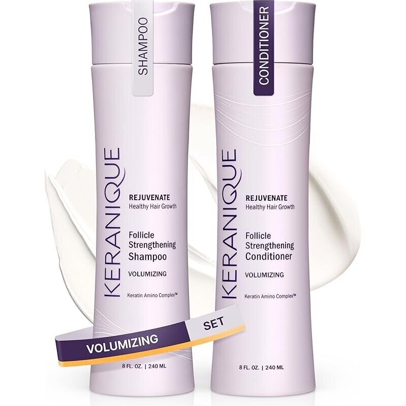 Keranique Volumizing Shampoo & Conditioner Set - Thicker, Fuller Hair
