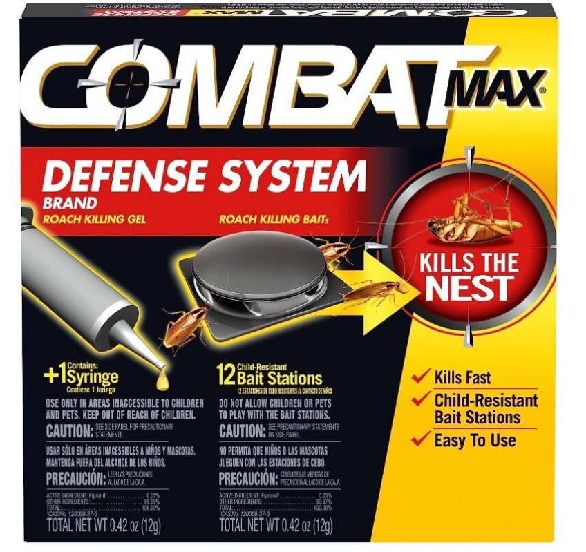 Combat Roach Killing Gel and Bait Stations - Effective Cockroach Control
