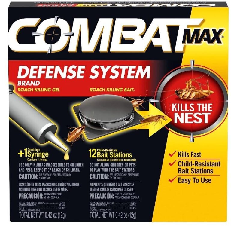 Combat Roach Killing Gel and Bait Stations - Effective Cockroach Control