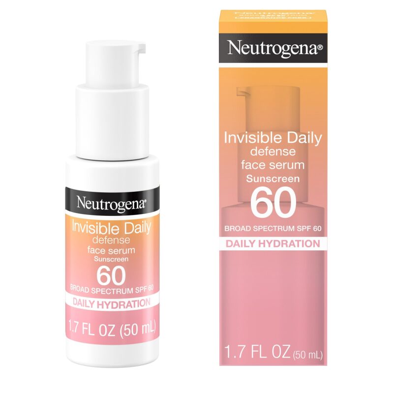 Neutrogena Invisible Daily Defense Face Sunscreen Serum - Broad Spectrum SPF 60