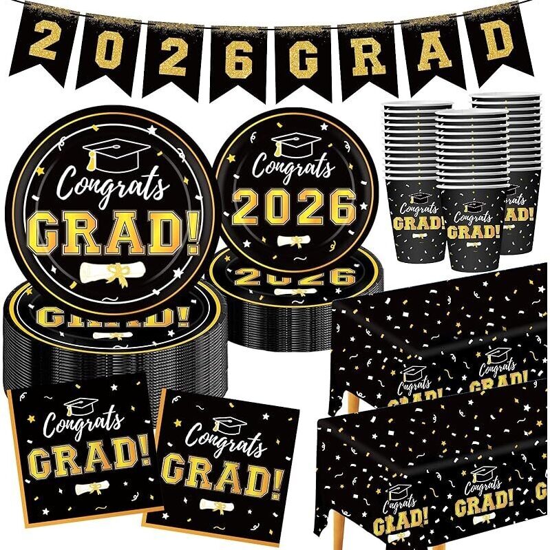 2026 Graduation Party Decorations Kit for 25 Guests