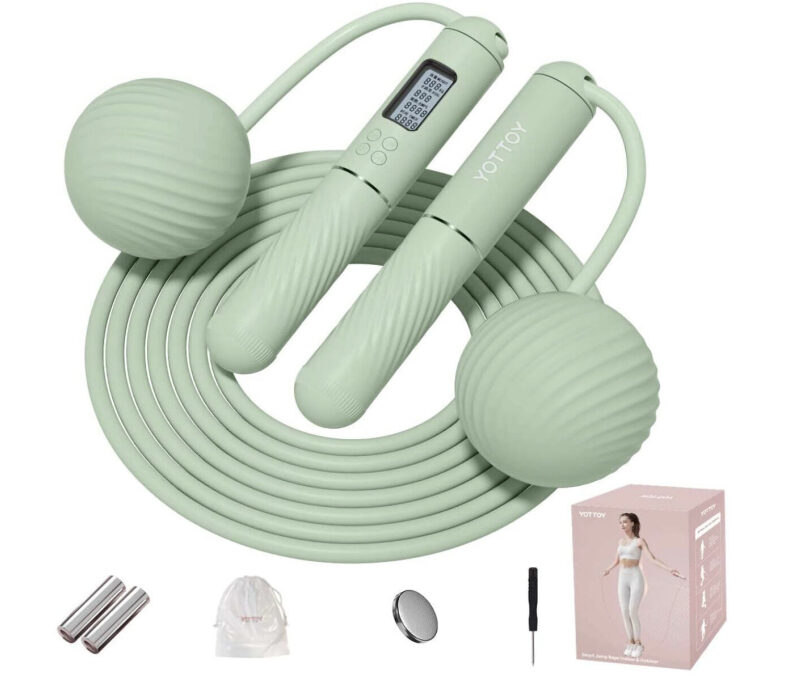 High-Performance LCD Wireless Jump Rope with Smart Display - Ideal for Fitness Enthusiasts
