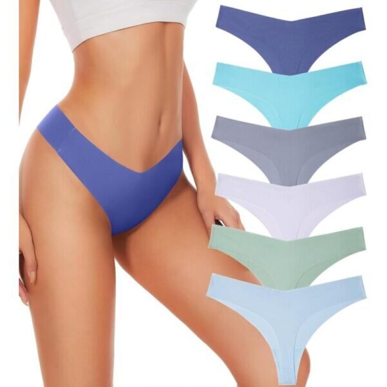 Seamless V-Waist Bikini Briefs for Women - Comfortable and Breathable, 40% Off