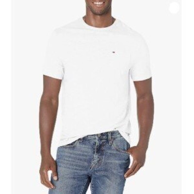 Tommy Hilfiger Men's Classic Short Sleeve T-Shirt - Crisp White
