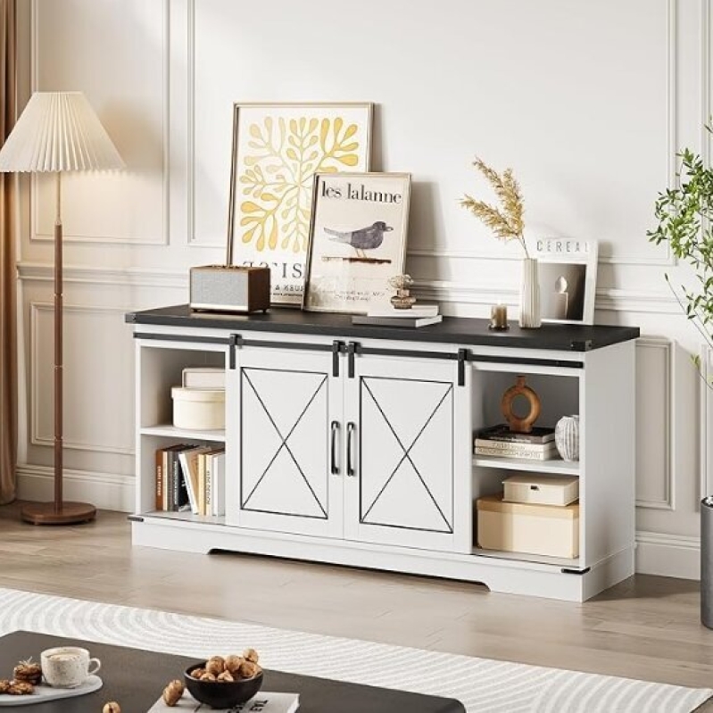 Elevate Your Living Room with IDEALHOUSE Farmhouse TV Stand for TV