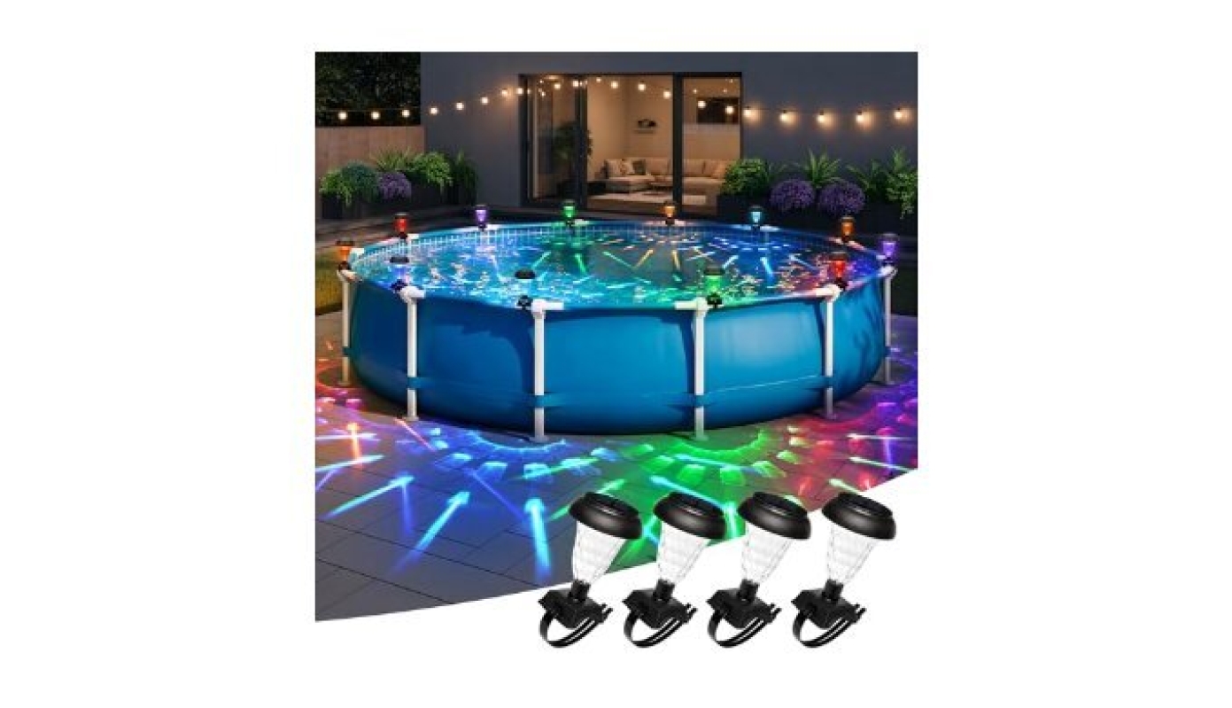 Enhance Your Poolside with SUNCKET Solar Pool Lights - RGB, Eco-Friendly, Durable