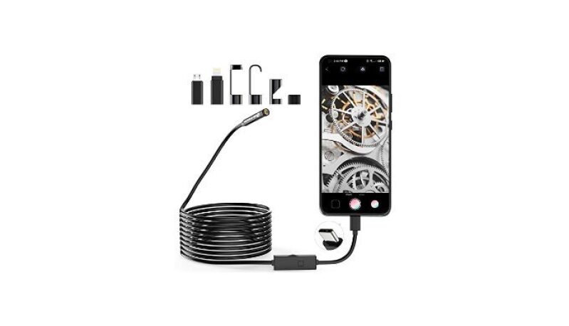 1920P Endoscope Snake Inspection Camera with 8 LED Lights - Perfect for Android & iOS