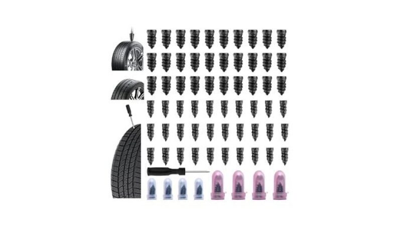 Versatile 60PCS Tire Repair Kit for Quick Puncture Fixes