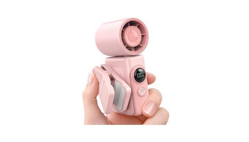 Clip-On Portable Fan - Rechargeable Mini Fan with LED Display