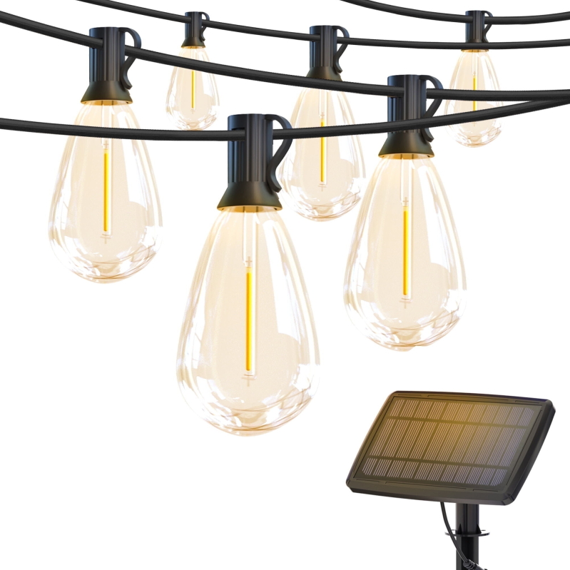 DAYBETTER 100ft S14 LED Solar Outdoor String Lights