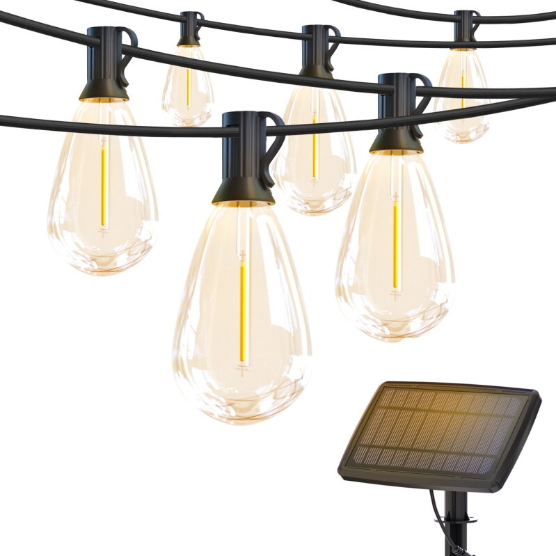 DAYBETTER 100ft S14 LED Solar Outdoor String Lights