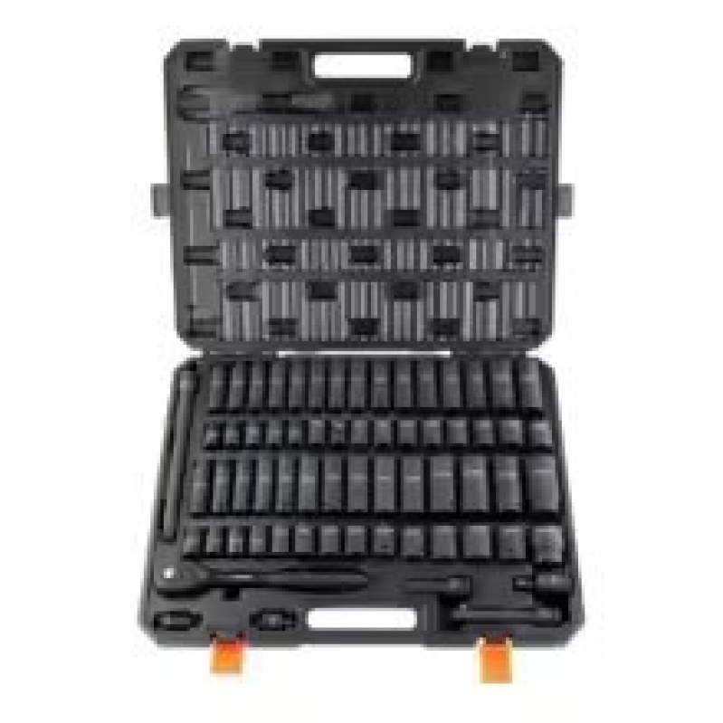 High-Performance 1/2-Inch Drive Impact Socket Set with 6 Point Cr-V Alloy Steel