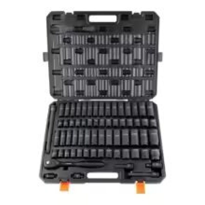 High-Performance 1/2-Inch Drive Impact Socket Set with 6 Point Cr-V Alloy Steel