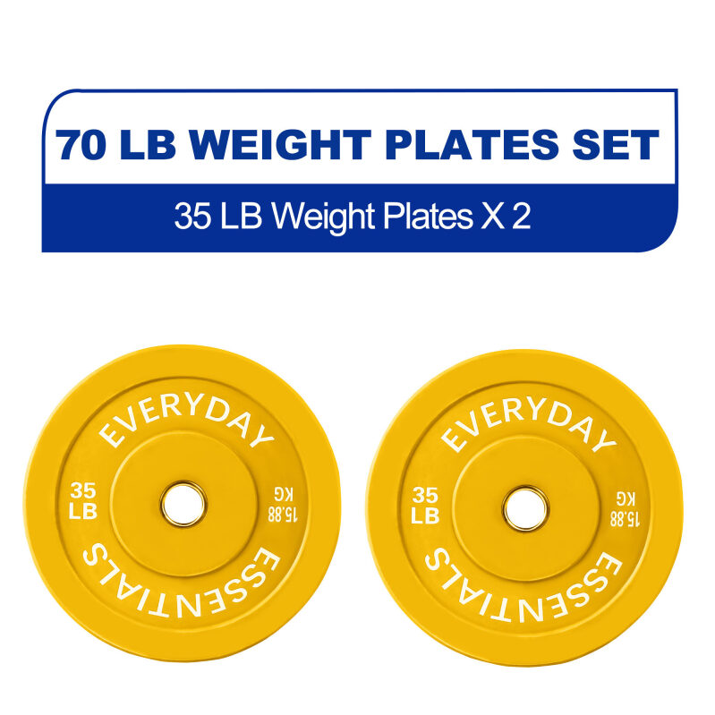 Olympic Bumper Plate Weight Plate 35 lbs Pair - Durable Fitness Equipment