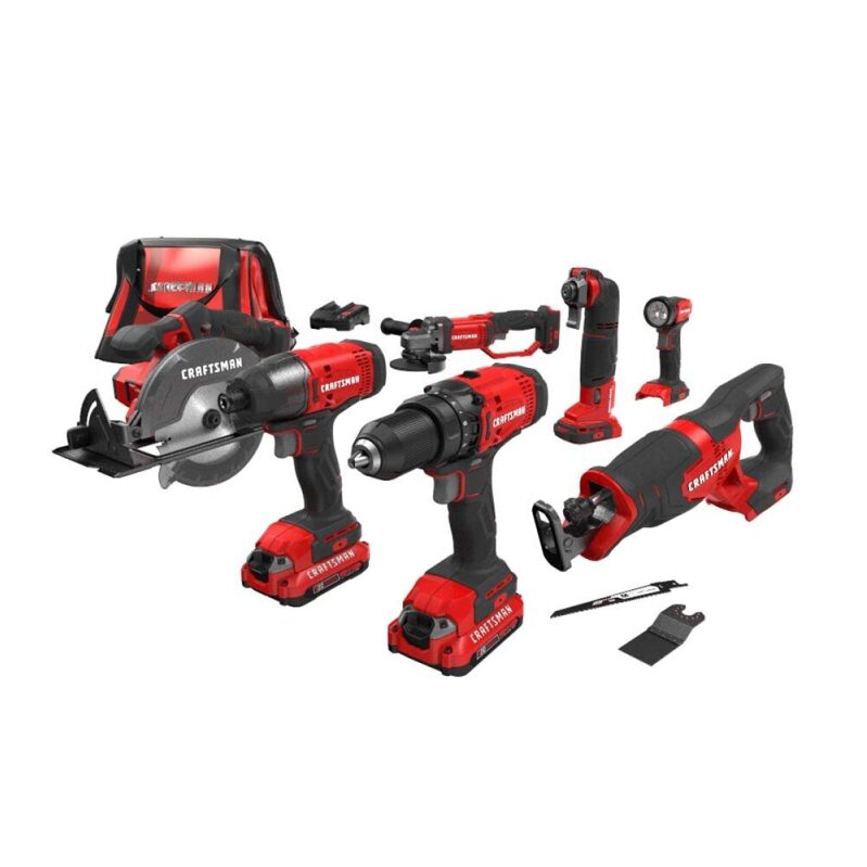 CRAFTSMAN V20 Power Tool Combo Kit - Ultimate 7-Tool Set for DIY Enthusiasts