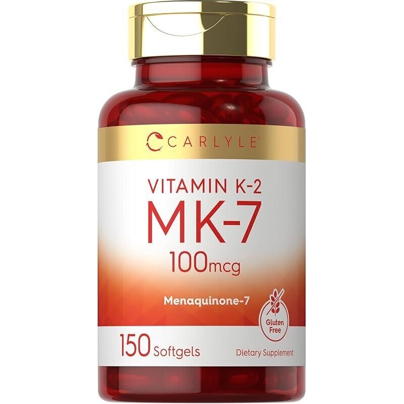 Vitamin K2 MK7 100 mcg - 150 Softgels for Daily Health Support