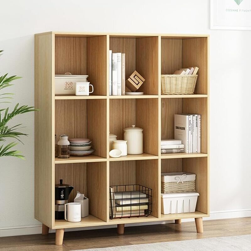 IOTXY Open Cube Low Bookcase 3-Tier - Fashion Minimalist Style