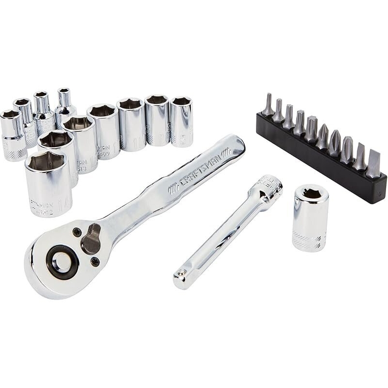 24-Piece CRAFTSMAN Socket Set with Storage Case - Ultimate Toolset for DIY Enthusiasts