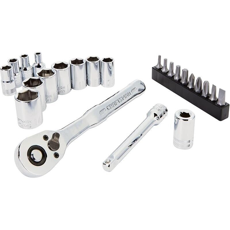 24-Piece CRAFTSMAN Socket Set with Storage Case - Ultimate Toolset for DIY Enthusiasts