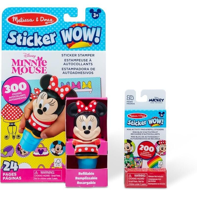 Melissa & Doug Sticker Wow! Disney Minnie Mouse Bundle: Creative Sticker Fun for Kids