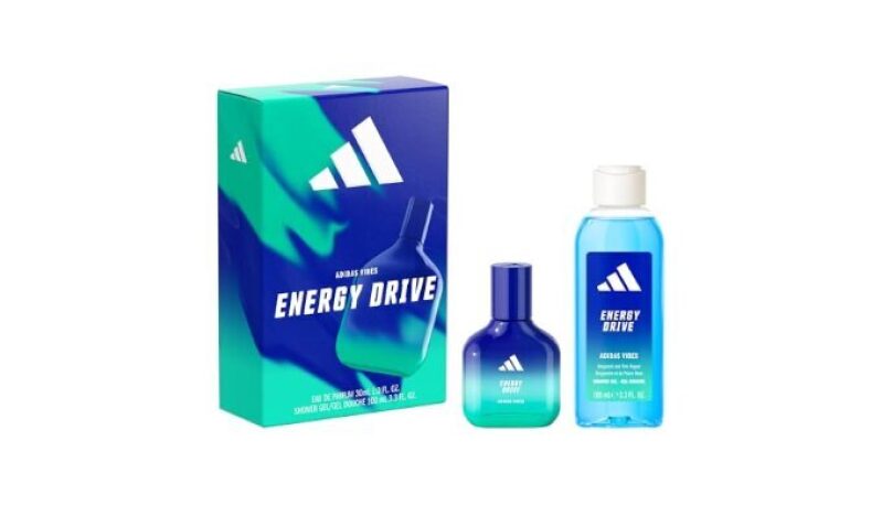 Adidas Vibes Energy Drive Giftset: EDP + Shower Gel, Travel Size