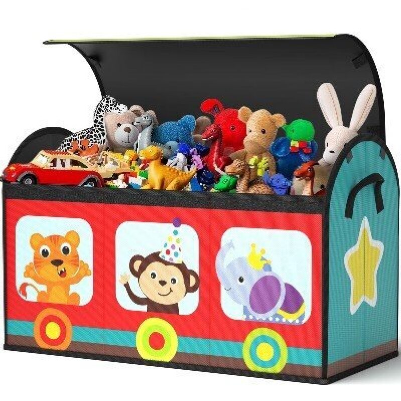 Multifunctional Toy Storage Box with Toy Train Design