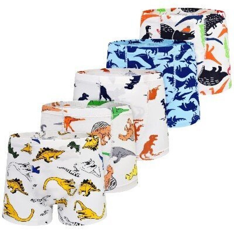 GRPSKCOS Boys' Dinosaur Underwear, 5-Pack