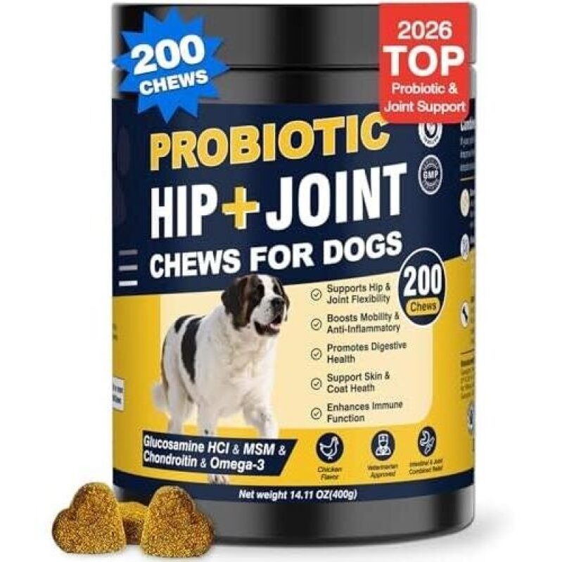 Probiotic Hip + Joint Chews for Dogs - 200 Chews