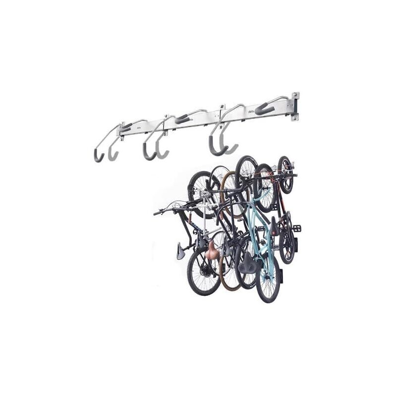 Delta Cycle 6-Bike Garage Wall Mount Rack - Heavy Duty, E-Bike Compatible