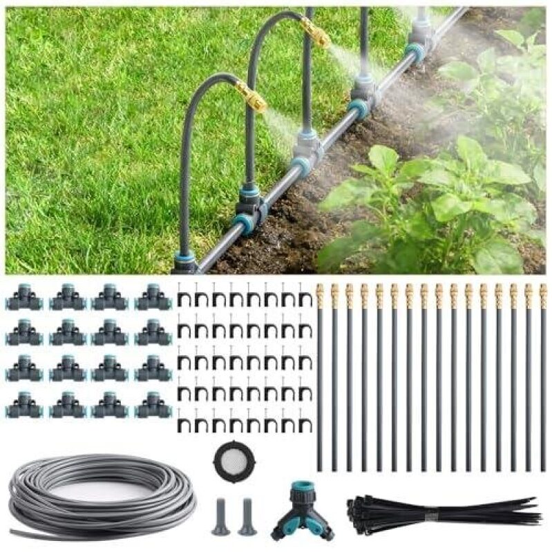 98 ft Drip Irrigation System with 16 Nozzles - 44% Off
