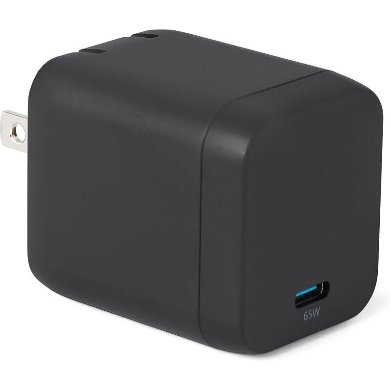 Amazon Basics 65W Fast Charging USB-C Wall Charger w/Foldable Plug