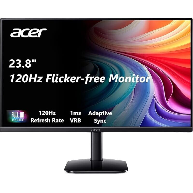 Acer KB242Y G0bi 23.8-inch FHD IPS Gaming Office Monitor - Perfect for Gaming and Office Use