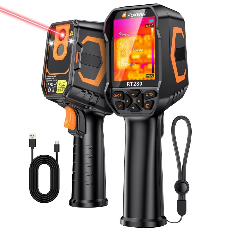 FOXWELL 8GB RT280 Thermal Imaging Camera - High-Resolution, Durable