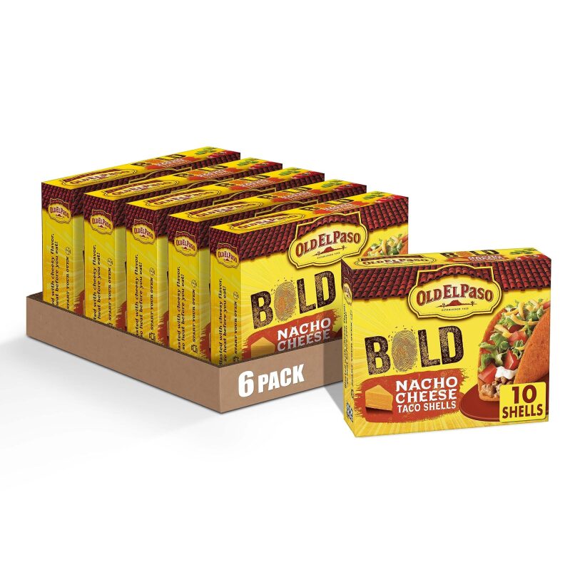 Old El Paso Bold Nacho Cheese Taco Shells - Flavorful and Convenient