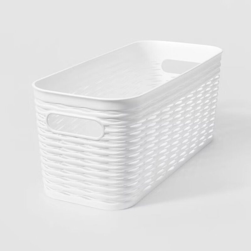 Brightroom Wave Narrow Medium Storage Bin - 13.8x5.7x5.3-inch