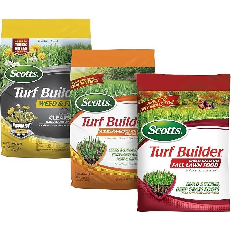 Scotts Turf Builder 3-Bag Lawn Care Bundle for Small Yard