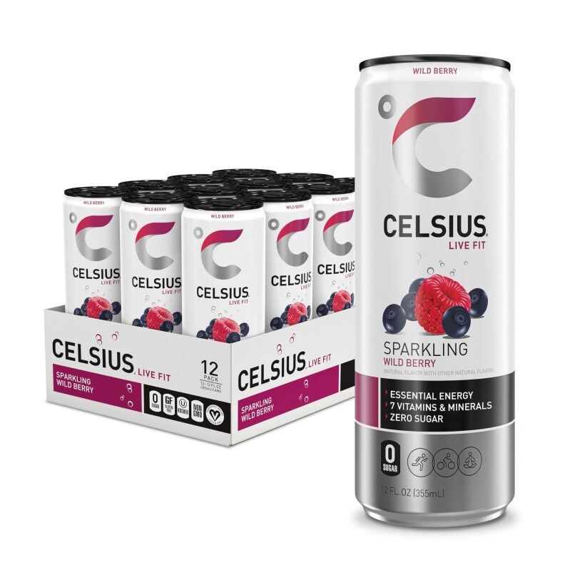 Celsius Wild Berry Energy Drink 12-Pack: Sparkling Essential Energy