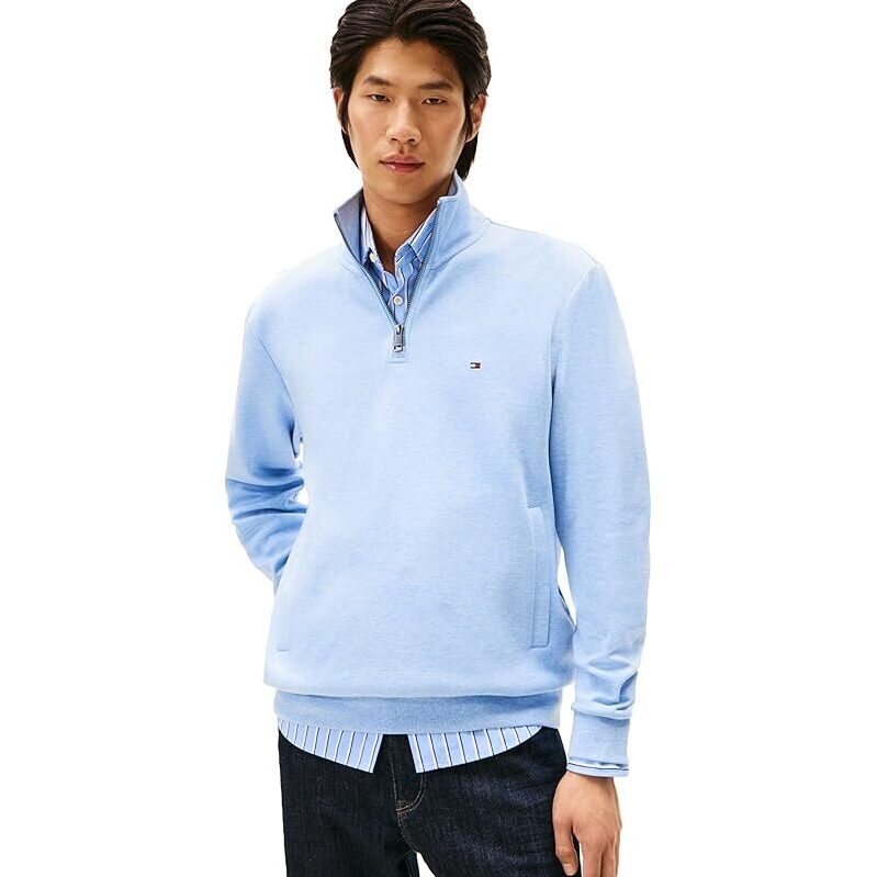 Tommy Hilfiger Men's Medium Weight 1/4 Zip Sweatshirt - Premium Comfort