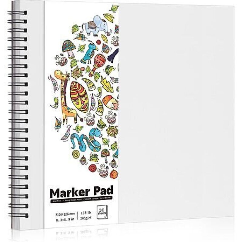 30-Sheet Double Sided Marker Paper Pad - Affordable and High-Quality Art Supply