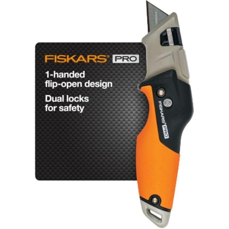 Fiskars Pro Retractable Folding Utility Knife - Safety and Efficiency