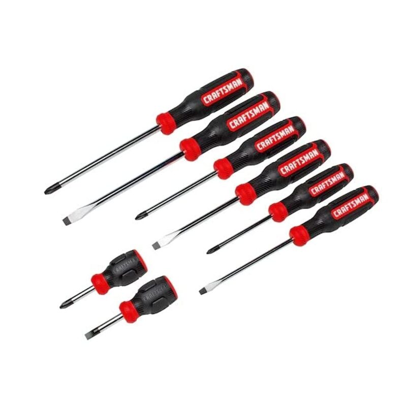 CRAFTSMAN Screwdriver Set Bi-Material 8 Piece Set CMHT65075N