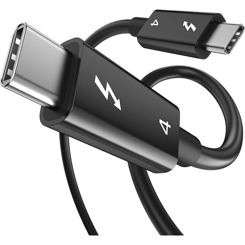 Bkayp Thunderbolt 4 USB-C Cable - 3.3ft Fast Charging & Data Transfer
