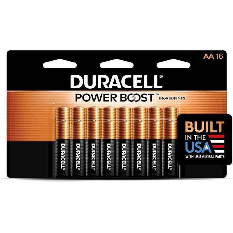 16ct Duracell Coppertop AA Batteries with Power Boost Ingredients